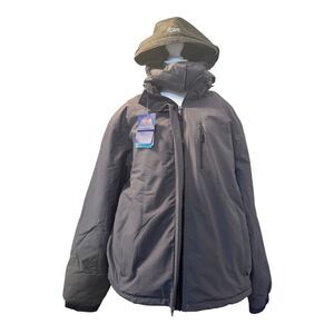 Pooluly Women's Ski Jacket Warm Winter Waterproof Hooded Raincoat Snowboarding